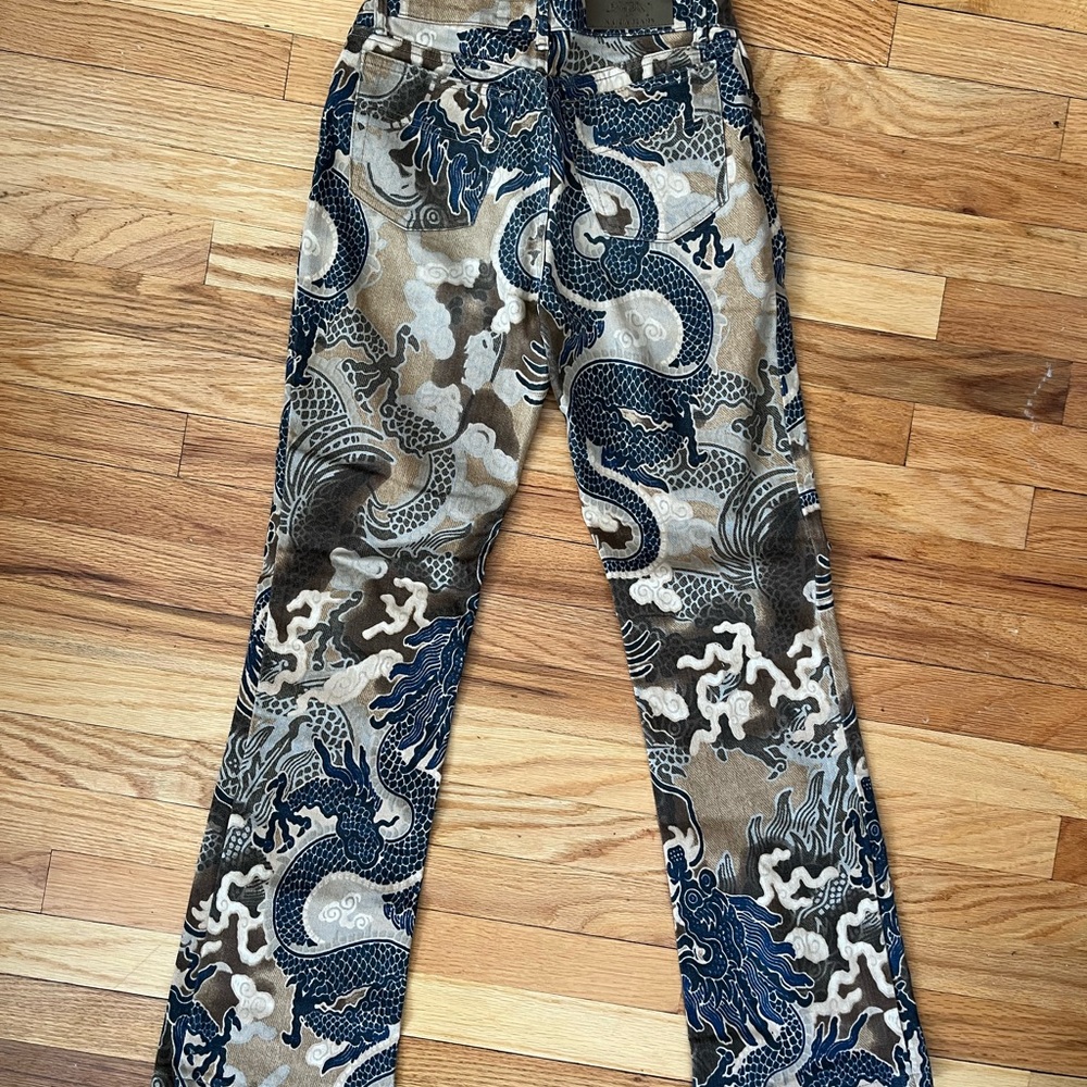 vintage krizia patterned jeans